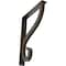 Ekena Millwork Ashford Triple, Wrought Iron Bracket, (Triple center brace), Antiqued Pale Gold 2"W  x 12"D x 15"H BKTM02X12X15TASAPG - alternate 1
